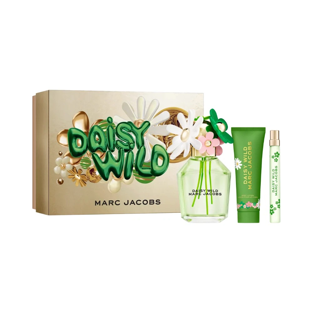 Marc Jacobs Daisy Wild 3Pcs Set ( 3.3oz EDP Spray + 2.5oz B/L +