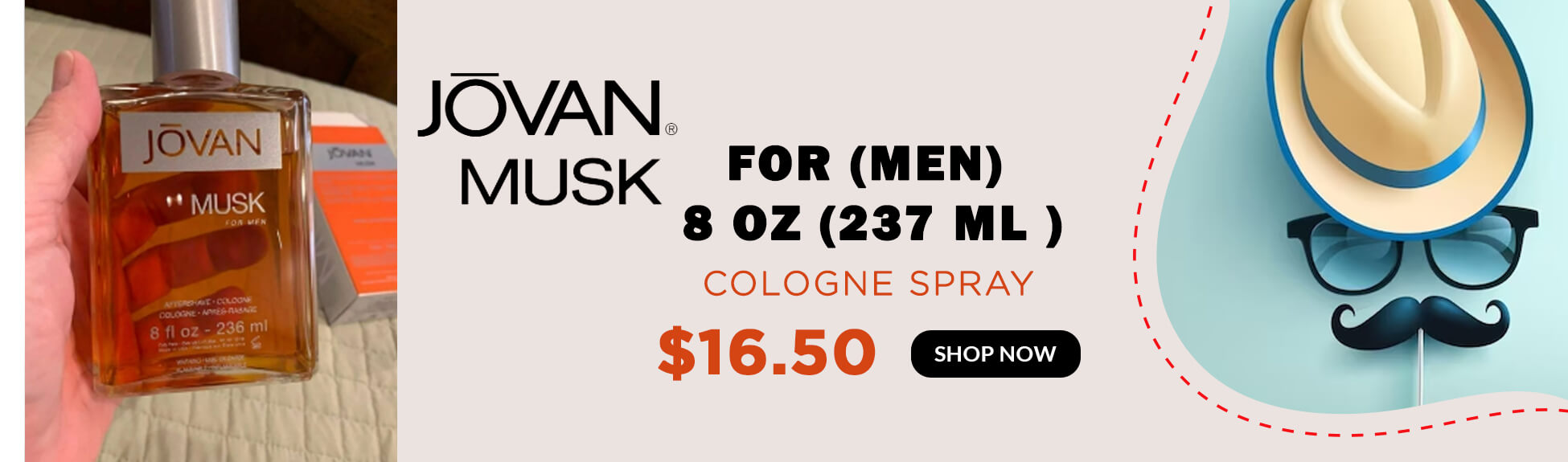 Jovan Musk Aftershave Cologne by Jovan for Men
