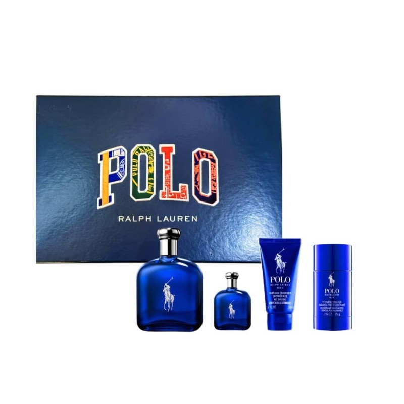 POLO BLUE 4 PC SET 4.2 SP + 0.5 (15 ML) EDT + BODY WASH + DEO