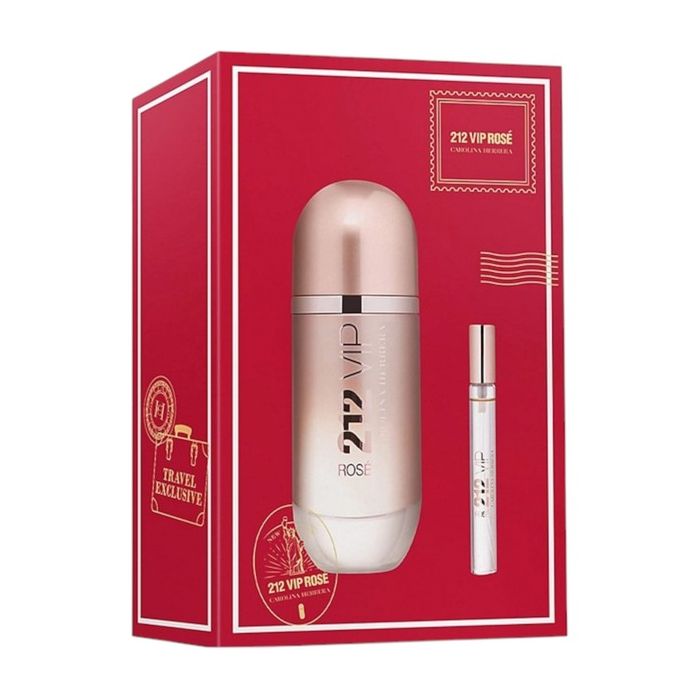 212 Vip Rose by Carolina Herrera 2Pcs set ( 2.7oz EDP Spray +