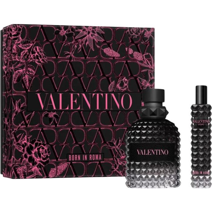 Valentino Uomo Born in Roma 2pc Set ( 3.4oz EDT Spray + .33oz EDT