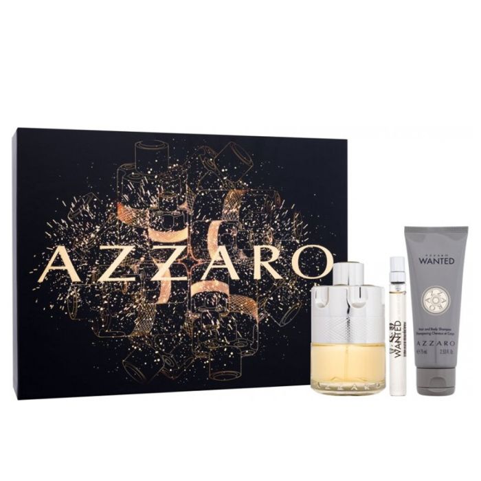 Buy Azzaro Wanted 3Pcs Gift Set for Men, Set includes:- 3.4 oz Eau