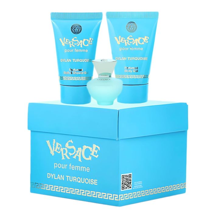 Dylan Turquoise by VERSACE 3 piece Mini Set: ( 5ml EDT, 25ml B/G