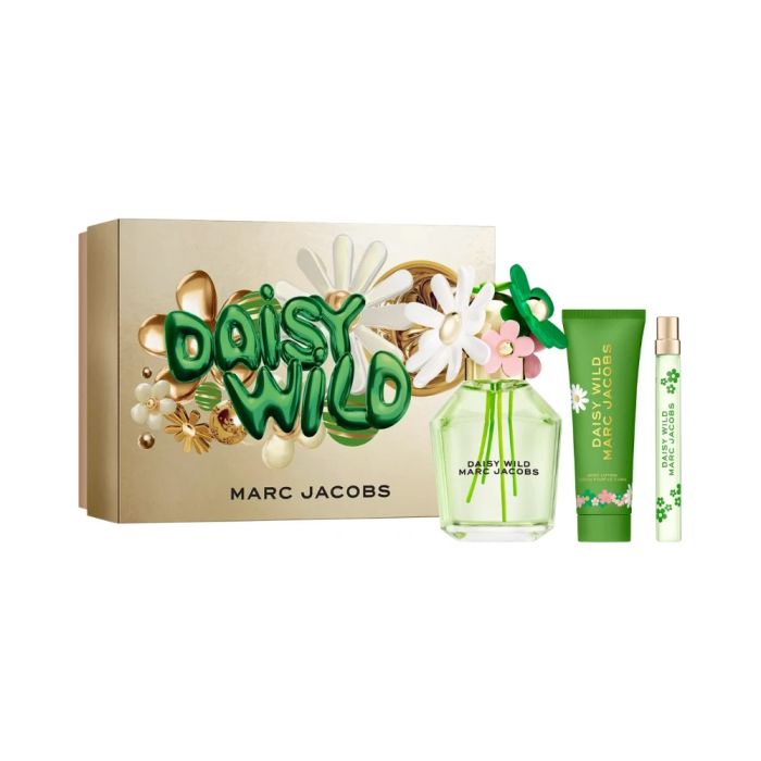 Marc Jacobs Daisy Wild 3Pcs Set ( 3.3oz EDP Spray + 2.5oz B/L +