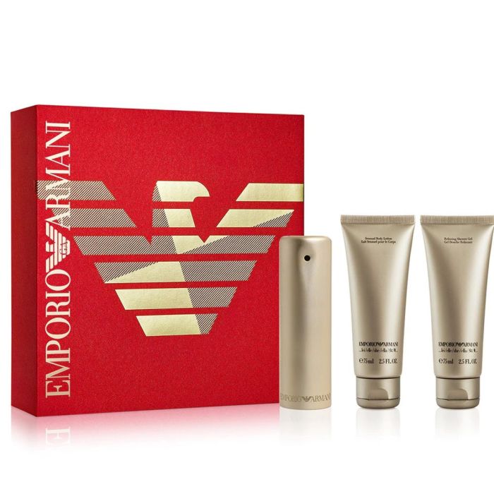 Emporio Armani 3 Piece Gift Set Standard by Giorgio Armani For