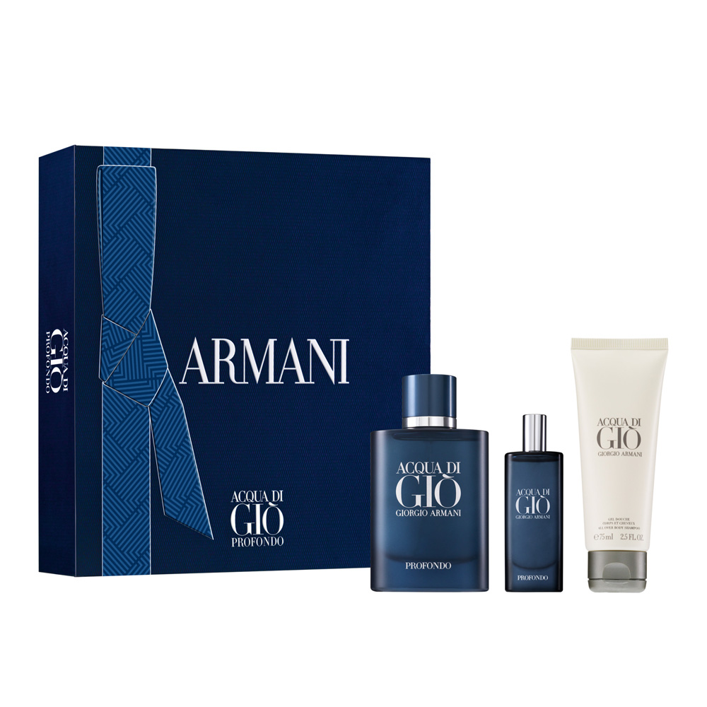 Acqua Di Gio Profondo 3 Piece Gift Set Giorgio Armani Perfume