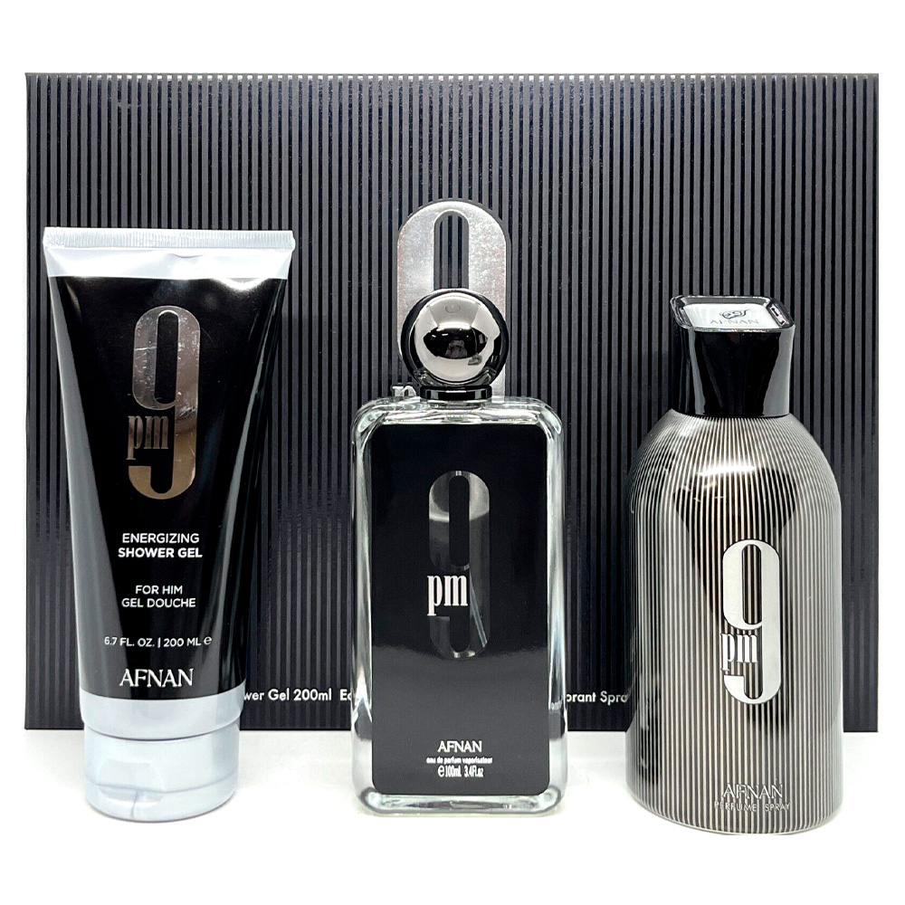 Buy Afnan 9 PM 3 Pcs Gift Set by Afnan for Men, Set inlcudes:- 3.4 oz ...