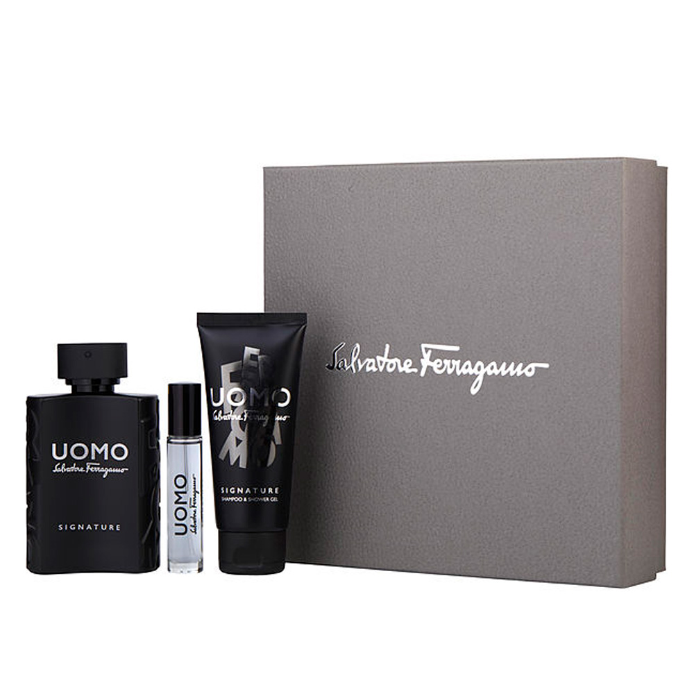 Uomo Signature 3 Pcs Gift Set Salvatore Ferragamo Perfume