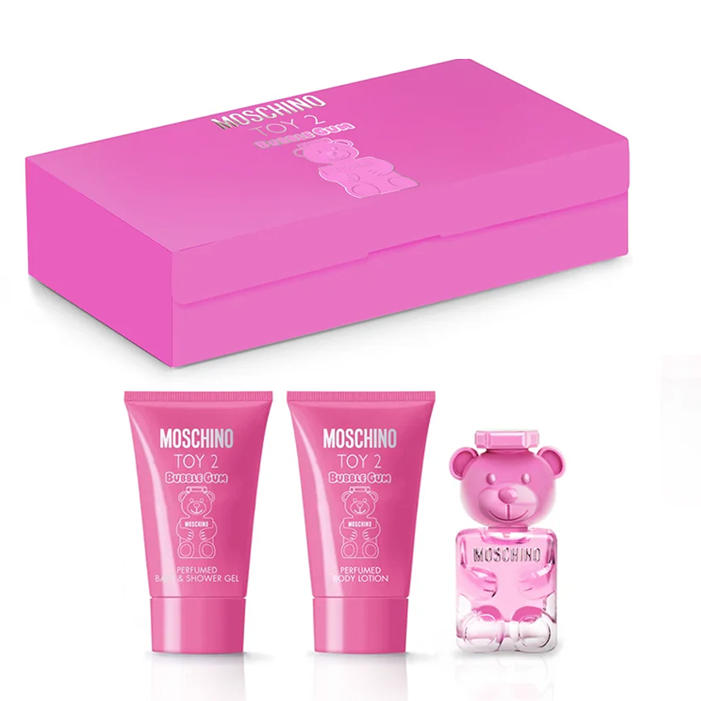 Toy 2 Bubble Gum by Moschino 3pcs Gift Set ( 5ml EDT Mini Splash +