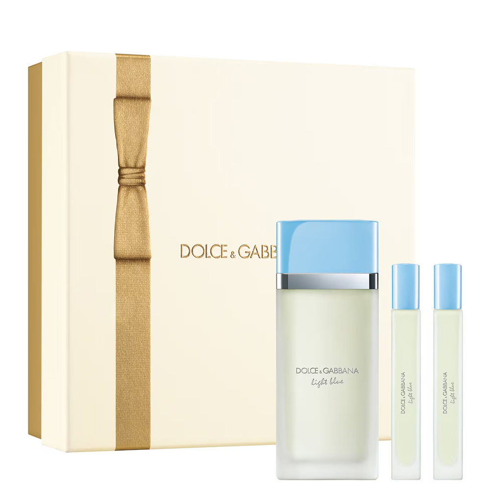 Dolce & Gabbana Light Blue 3Pcs Gift Set ( 1.7oz EDT Spray + TWO