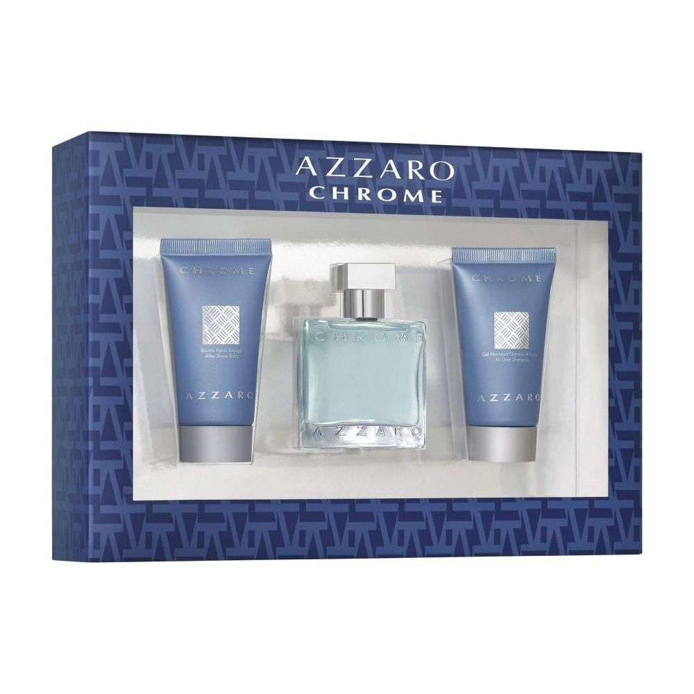 Azzaro Chrome 3 Piece Gift Set Azzaro Perfume