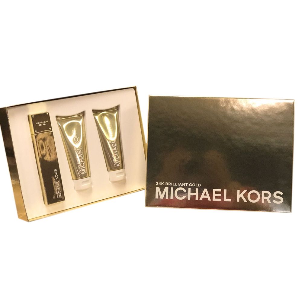 24k Brilliant Gold 3 Pc Gift Set  Michael Kors Perfume