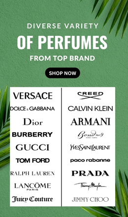 Various perfume brands including Versace, Dior, Gucci, Calvin Klein, Prada, and more. Shop now for top brands.